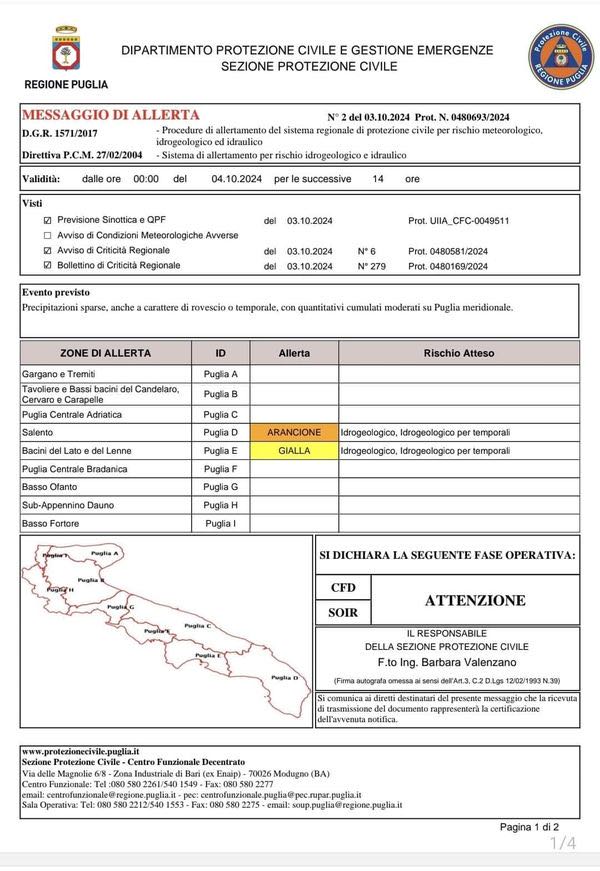 Allerta arancione